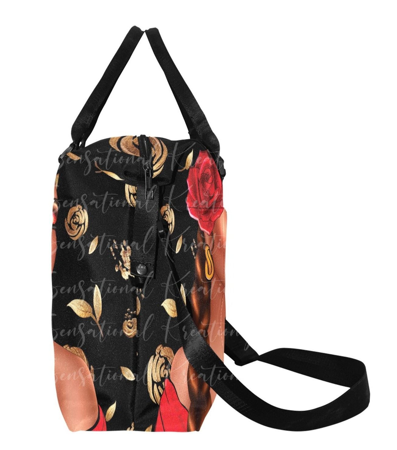 Gold Rose Large Duffle Bag