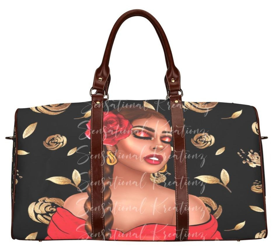 Gold Rose Travel Bag