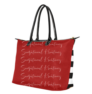 Red Bottom  Large Tote Bag