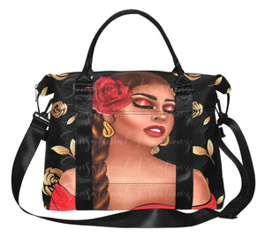 Gold Rose Large Duffle Bag
