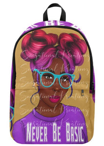 Never Be Basic Book Bag