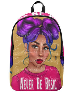 Never Be Basic Book Bag