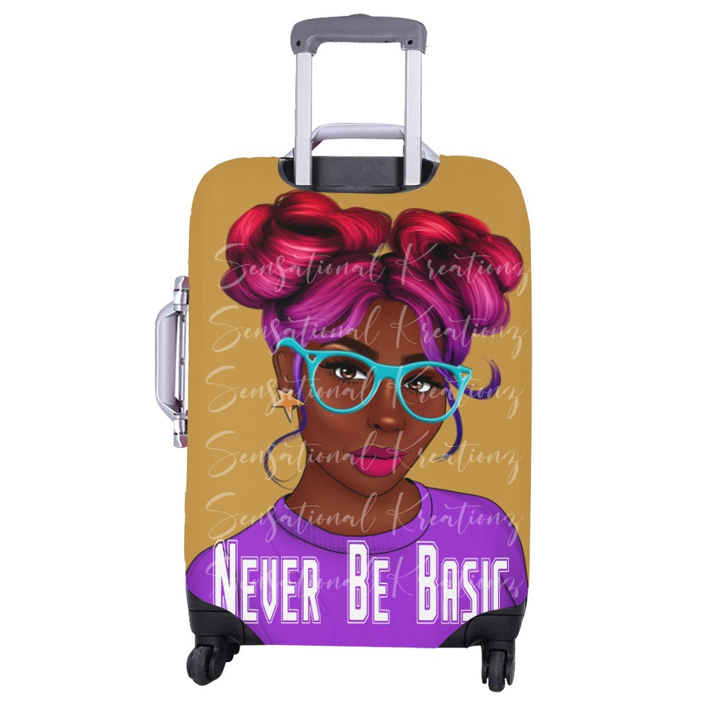Never Be Basic Luggage Cover
