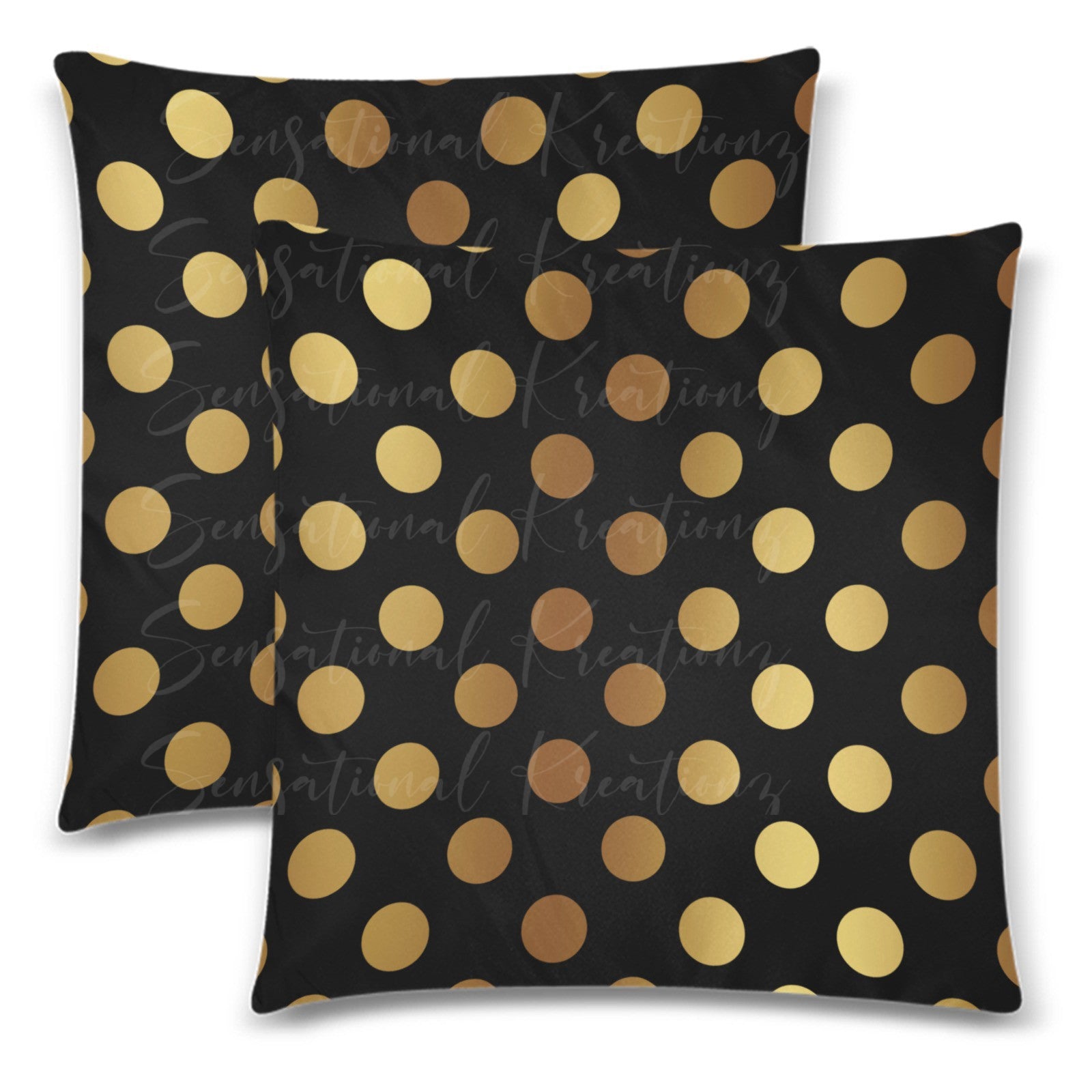 2 Piece Polka Dot Pillow Set