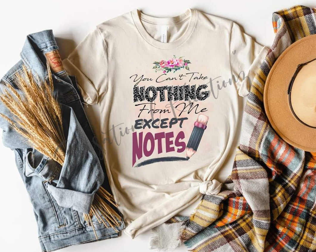 Notes Sleeve T-Shirt