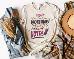 Notes Sleeve T-Shirt