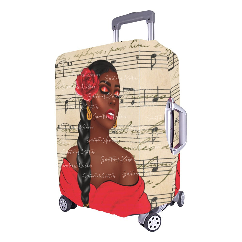 Lady in Red Luggage Cover